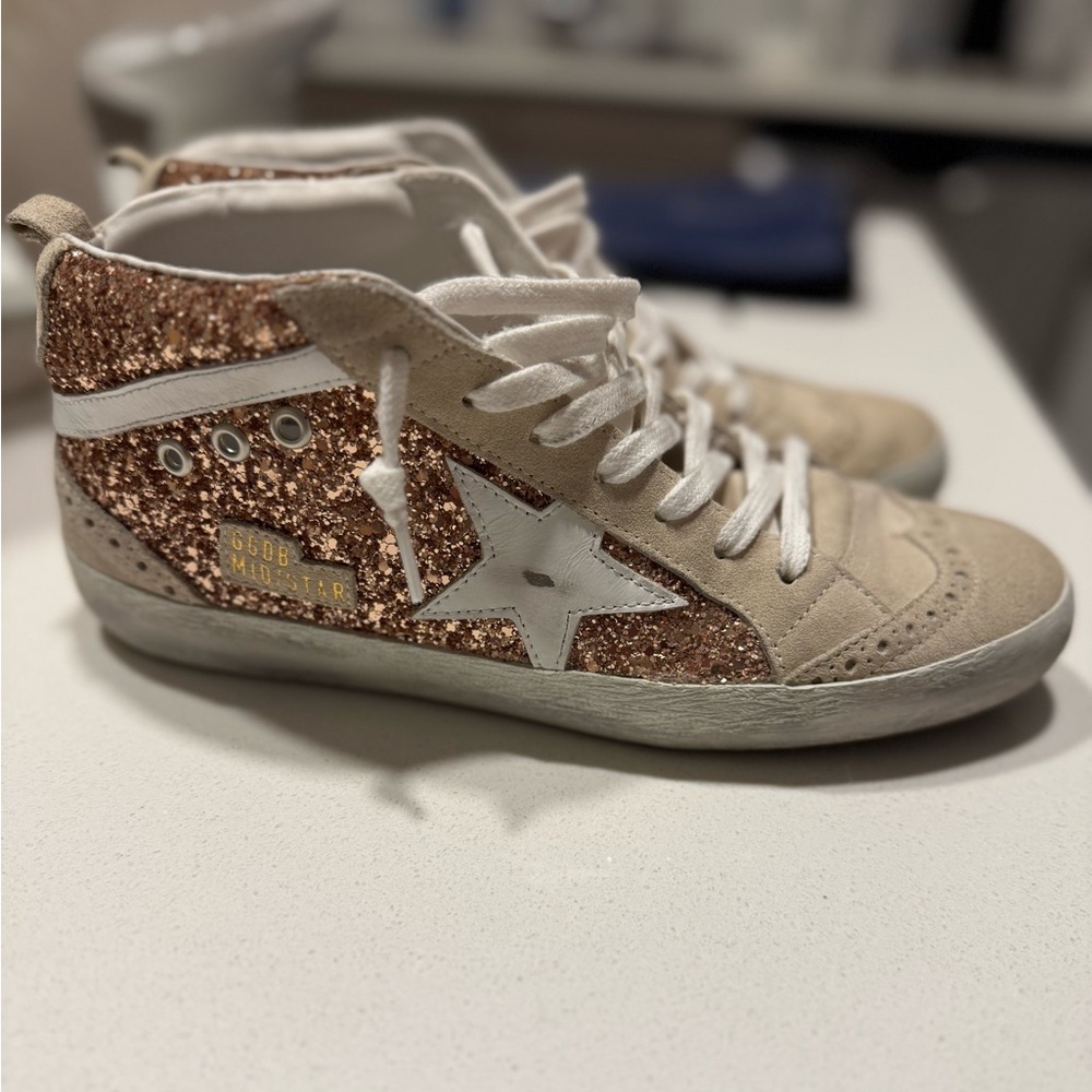 Golden Goose Sneakers - Rose Gold Glitter and